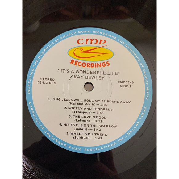 Kay Bewley It's A Wonderful Life LP Shrink Autographed CMP Recordings 7240 VG+ - Picture 8 of 8